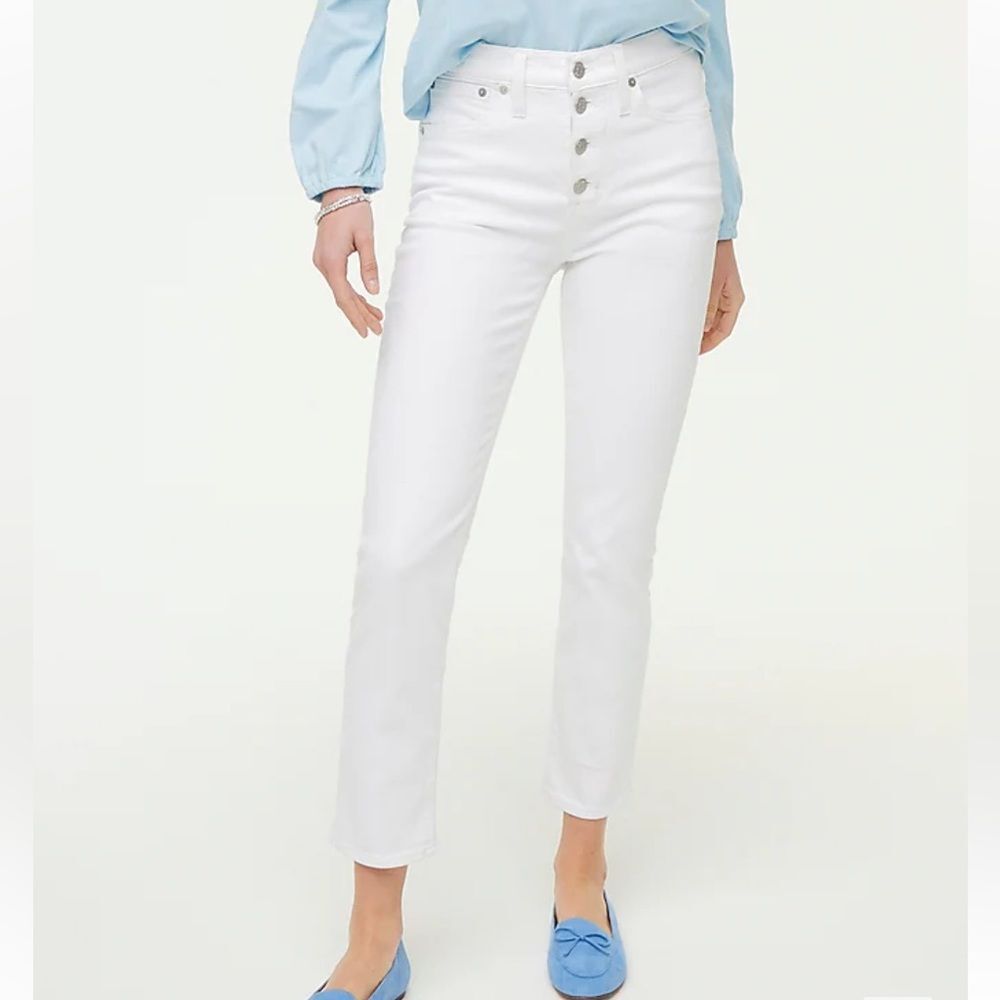 J Crew Factory NWT Tall Essential Straight Jean in All Day Stretch Size 35T